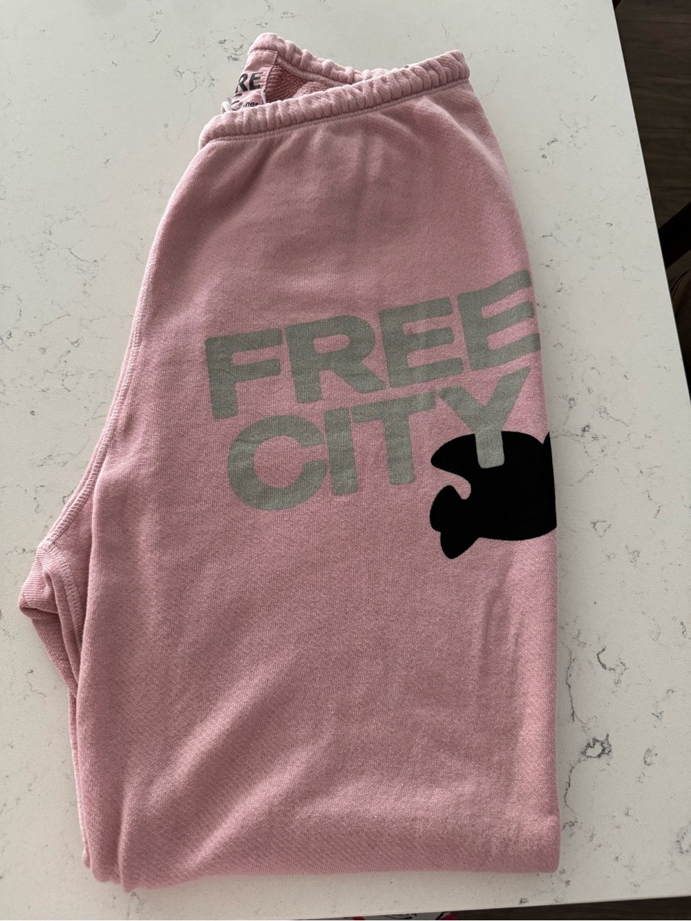 freecity Pink Track Joggers with Black Logo